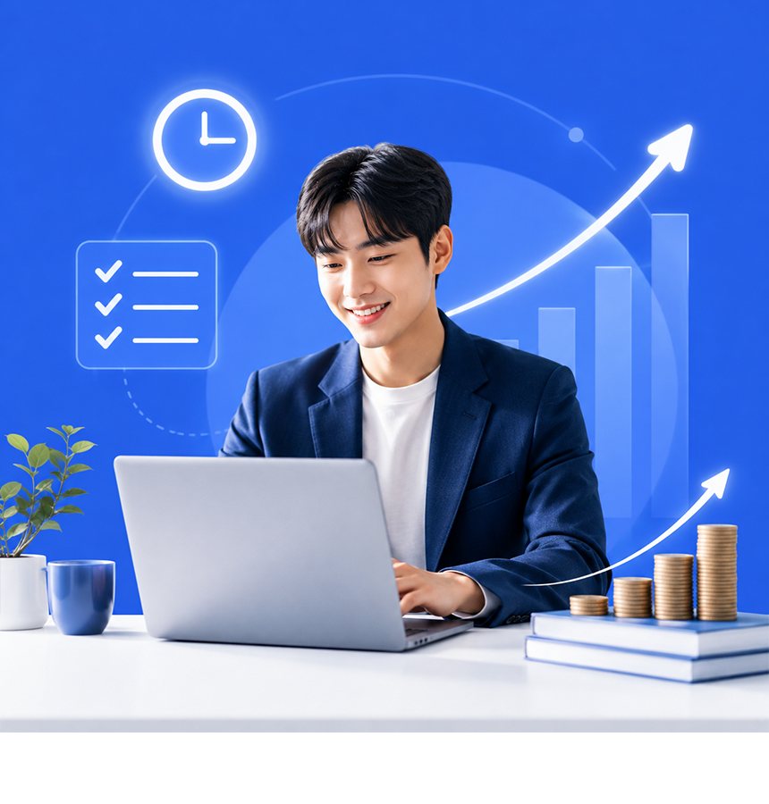 부업으로 꾸준한 수입을 만드는 모습
